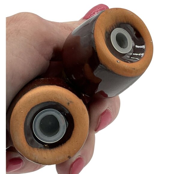 VTG DONKEY CART WITH LITTLE BROWN JUGS SALT & PEPPER SHAKERS CERAMIC JAPAN - Picture 7 of 7